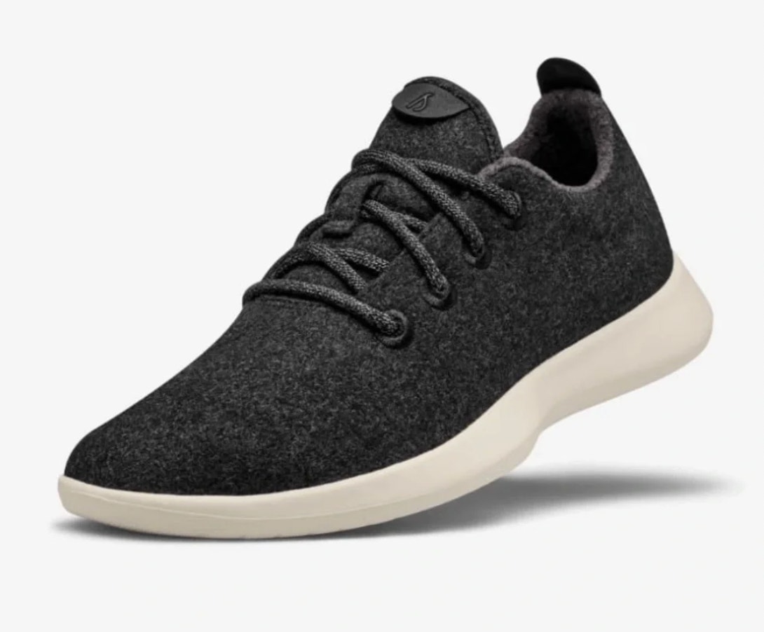 Allbirds Womens Wool Runner Sneakers Us 7 Eu 37 Black Athletic Nib